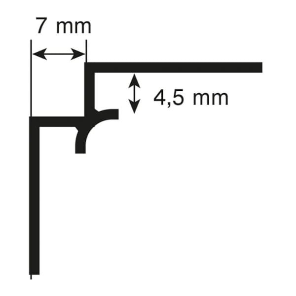 Coin interne Rocko 2800 mm argent