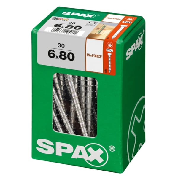 SPAX vis IN.FORCE WIROX - 6x80 L (bte 30 pces)