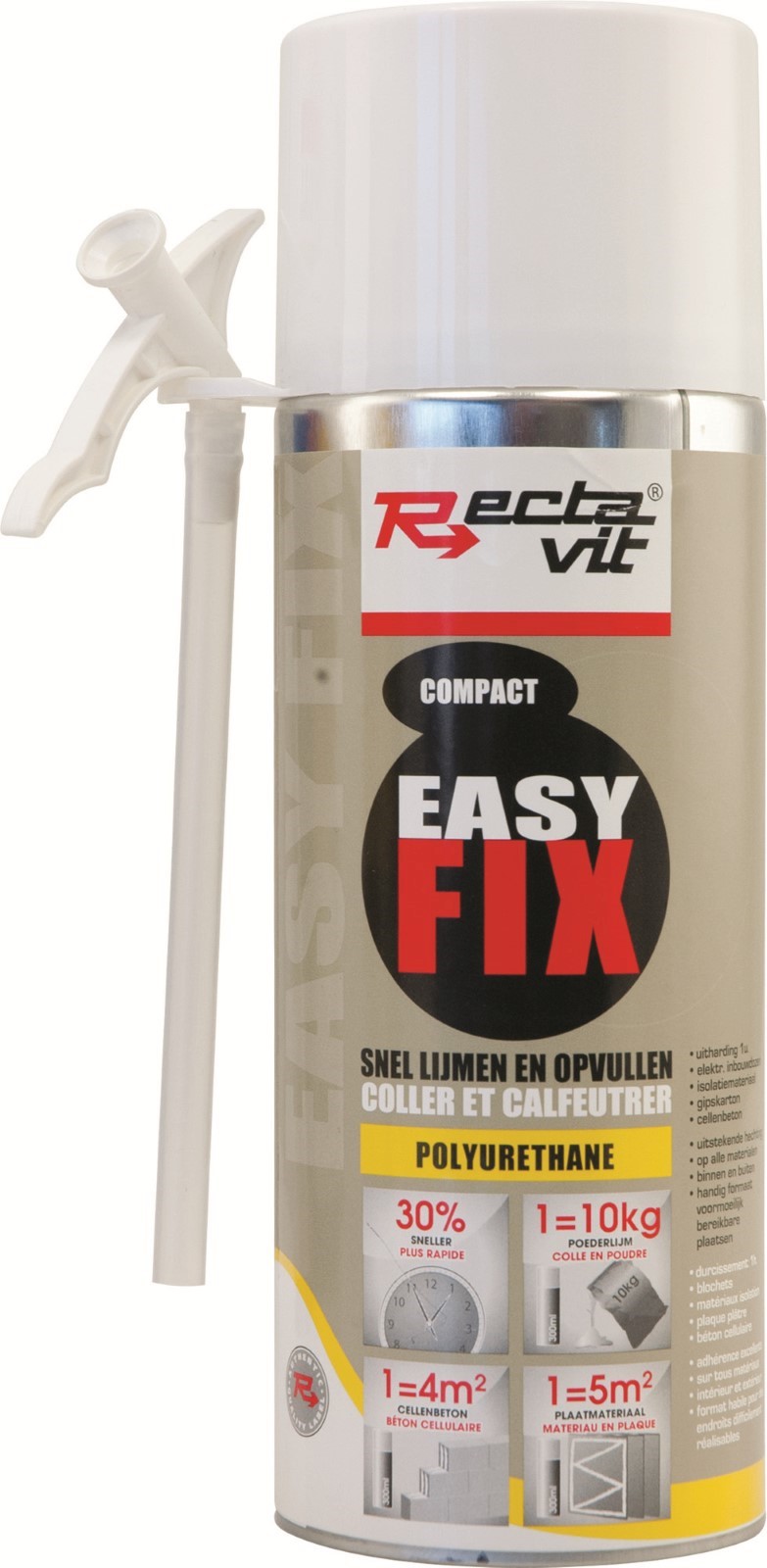 Mousse polyuréthane de montage Easy fix - RECTAVIT