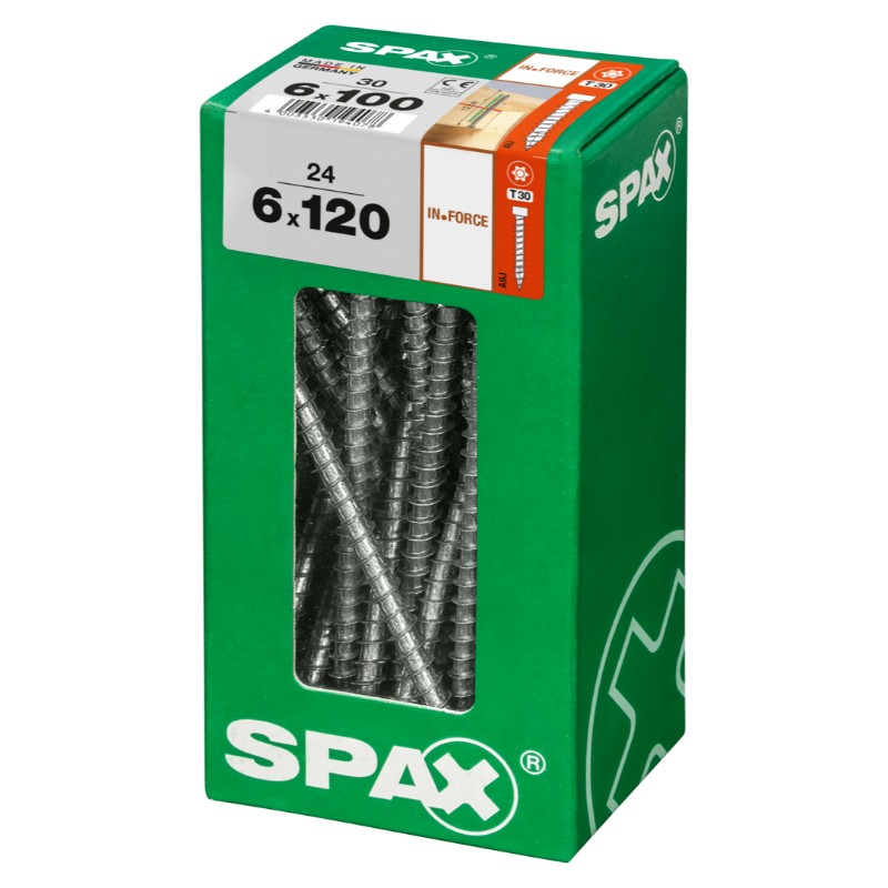 Acheter SPAX vis IN.FORCE WIROX - 6x120 L (bte 24 pces) en ligne