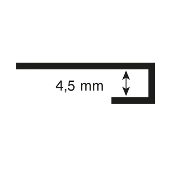 C-profile Rocko 2800 mm argent