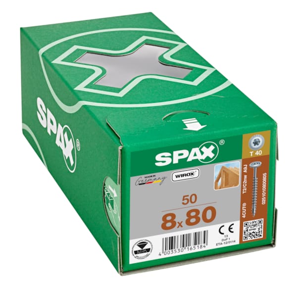 SPAX vis HI.FORCE WIROX - 8x80 (bte 50 pces)