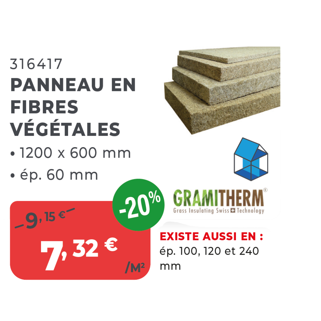 Panneau en fibres végétales