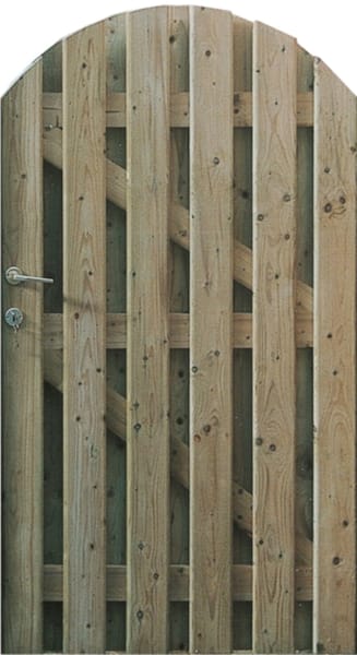 Porte de jardin en bois arrondie Arco 1xm80 x 1m