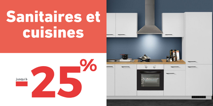 Sanitaires et cuisines : jusqu'&agrave; -25%