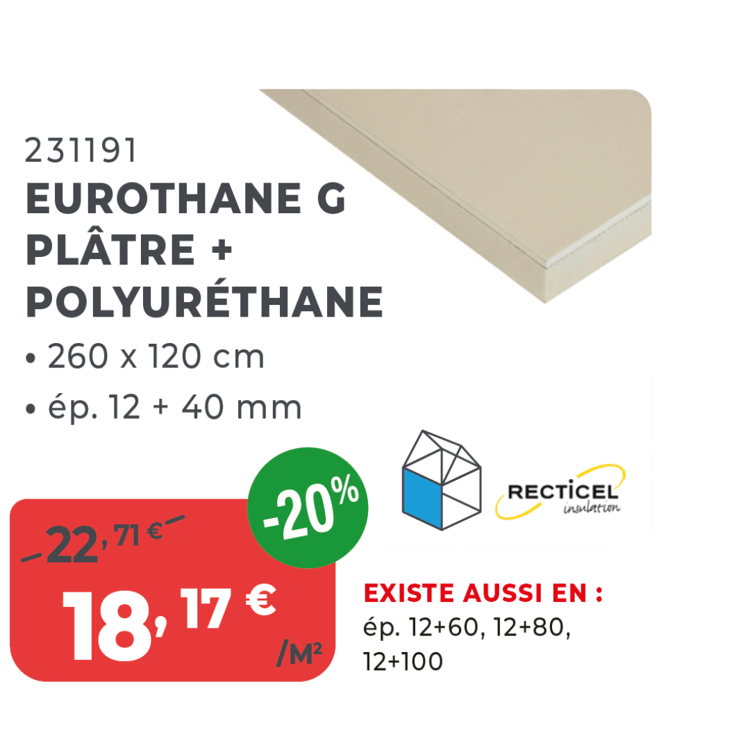 Eurothane G platre + polyuréthane