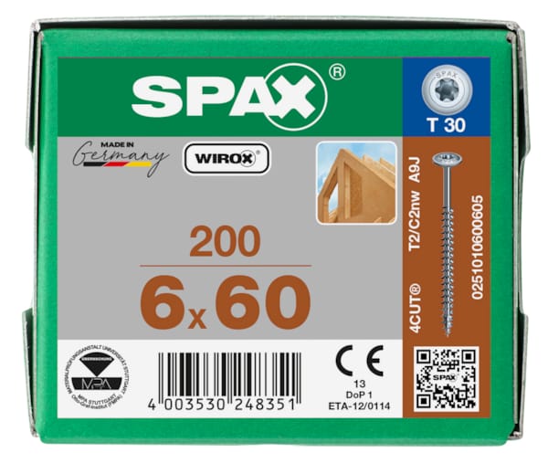 SPAX vis HI.FORCE WIROX - 6x60 (bte 200 pces)