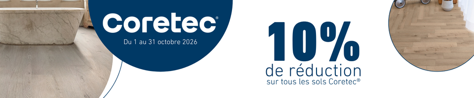 News header 10% sur tous les sols Coretec