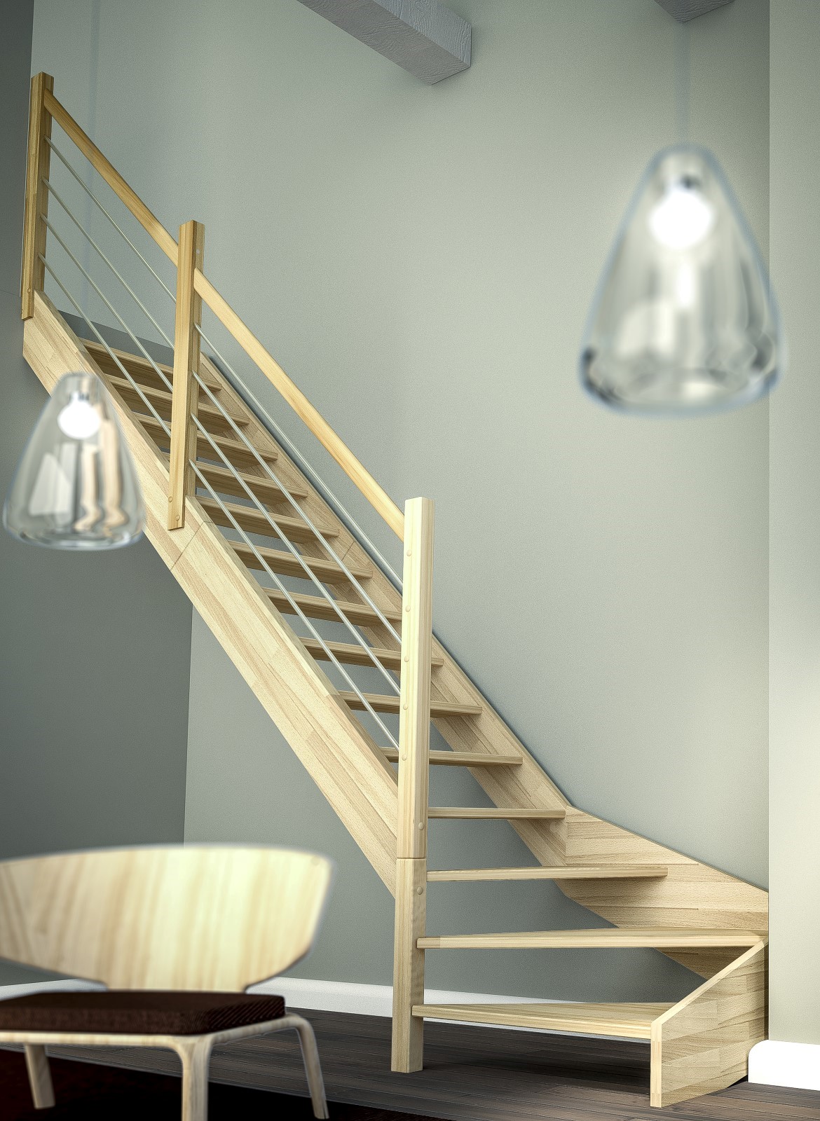 Escalier 1 4 Tournant Gauche