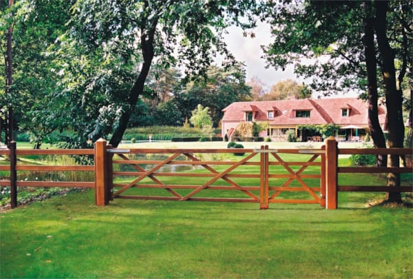 Porte-barrière Field Gate - Double croissillon 1m20 x 2m40
