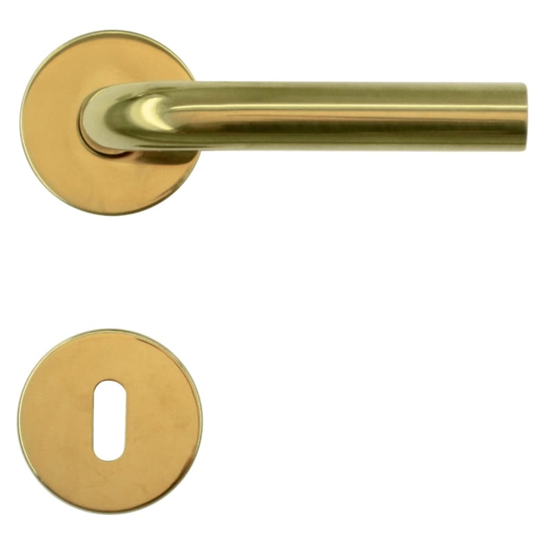 Poignée de porte l Shape Titane - 19mm R+E