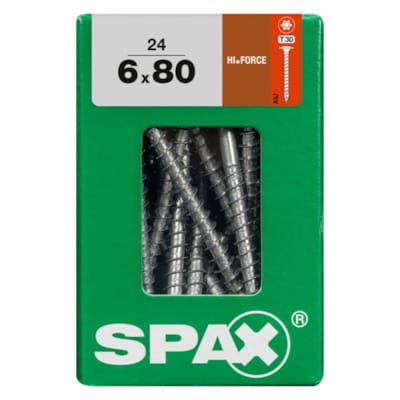 SPAX vis HI.FORCE WIROX - 6x80 L (bte 24 pces)