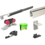 Kit rail complet pour porte coulissante longueur max 1m - 21-80 kg
