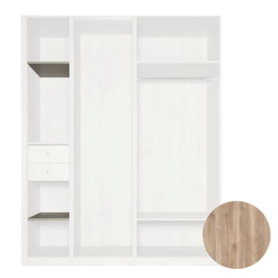 MOKI ESPACE tablettes mobiles chêne castello 400 mm - 2 pces