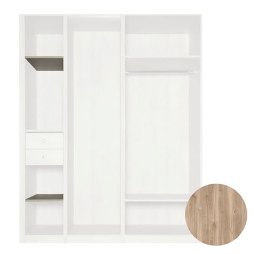 MOKI ESPACE tablettes mobiles chêne castello 400 mm - 2 pces