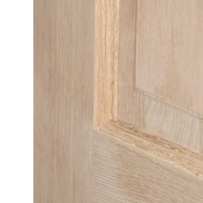 Porte plaquée chêne - Modèle 07 - 2 panneaux droits massifs - 211,5 x 83 cm