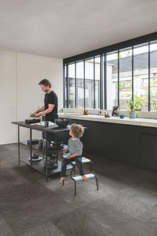 Parquet stratifié Quick-Step Muse - Ardoise grise 5493 - 8 x 396 x 1200 mm