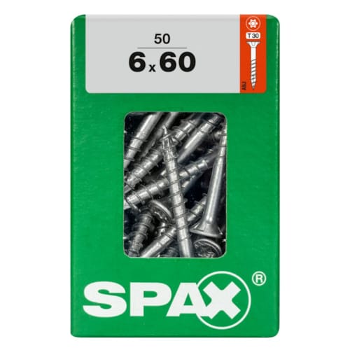 SPAX vis T-STAR+ WIROX - 6x60 L (boite 50 pces)