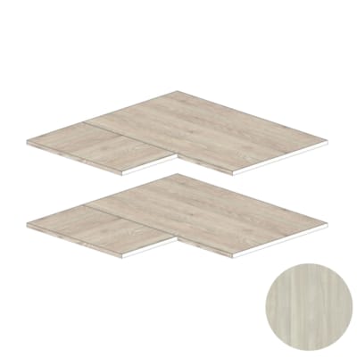 MOKI ESPACE tablettes mobiles orme argenté 900 x 900 mm - 2 pces