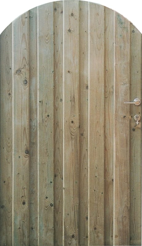 Porte de jardin en bois arrondie Arco fermée 1m80 x 1m