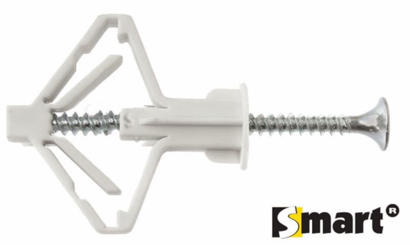 Cheville SMART corps creux nylon + vis 8 x 40 (4 pces)