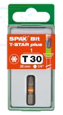 SPAX BIT T-STAR+ T30 - embout de vissage - 6,4x25 (1 pce)