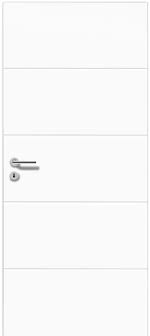 Porte chant plat Smartline Blanche Capri - 2m015 x 880mm - Ouverture din droite