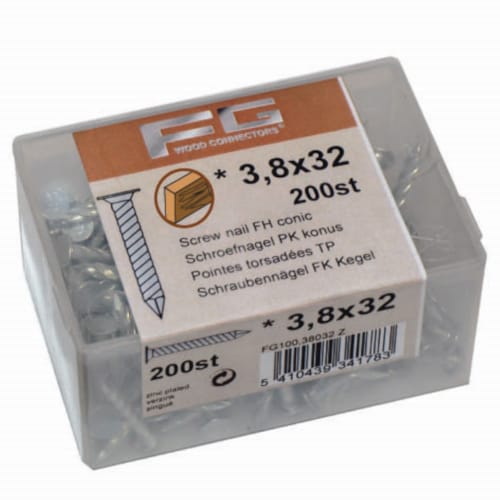 Pointe annelées 4x40 - 200 pcs