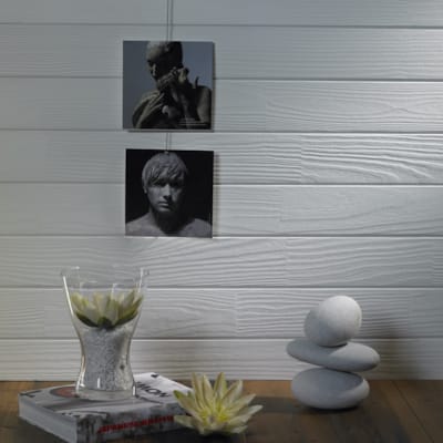 Lambris Nologo Klauss - Brossé blanc 10 x 90 mm x 2m50