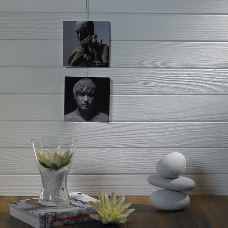 Lambris Nologo Klauss - Brossé blanc 10 x 90 mm x 2m50