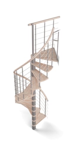 Alpha - Escalier spirale - Hêtre vernis 140 cm