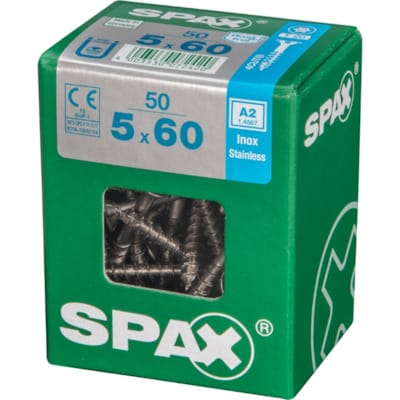 SPAX vis T-STAR+ A2 inox - 5x60 L (bte 50 pces)