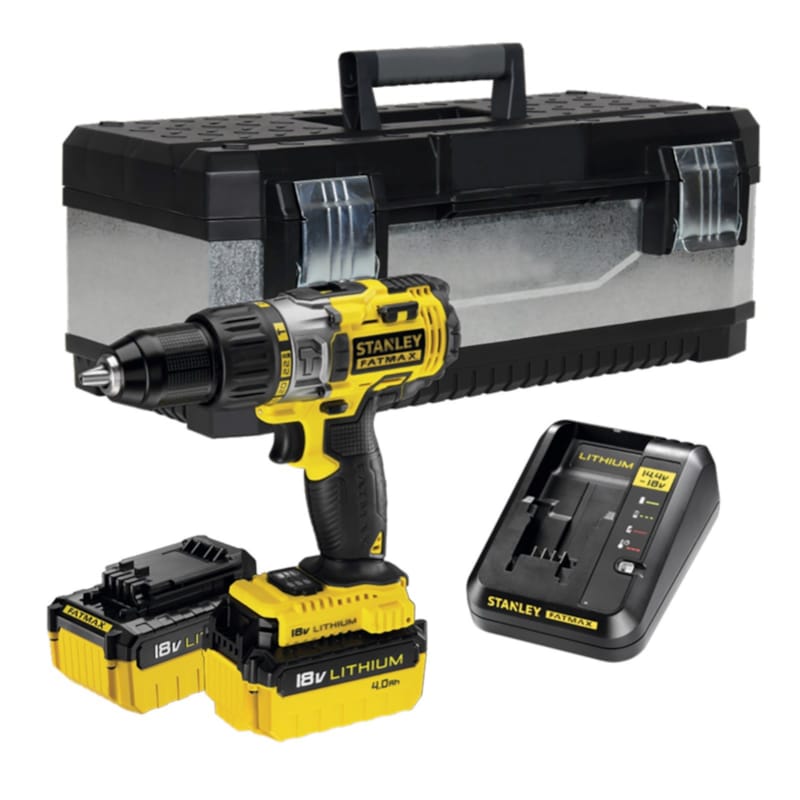 Perceuse à percussion sans fil Lithium Ion 18V + Boîte à Outils