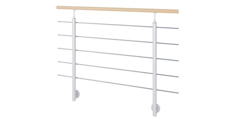 Kit Interio Fixation latérale - Acier Ral 9006 - 150 cm