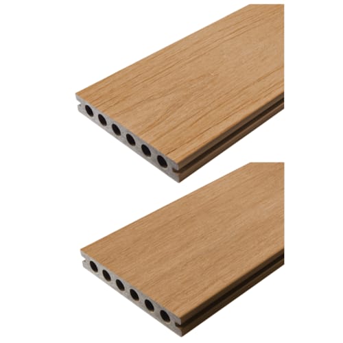 Terrasse Fiberdeck composite tubulaire 22,5 x 138 x 4000 mm - cedar creux