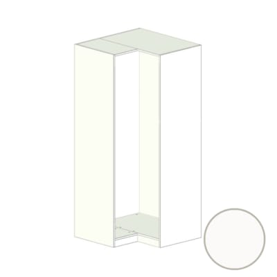 MOKI ESPACE meuble blanc d'angle 2200 x 900 x 900 x 570 mm composé de 2 colis a & b