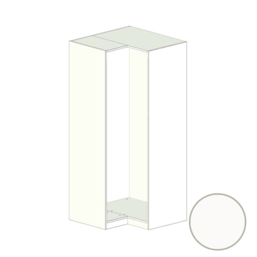 MOKI ESPACE meuble blanc d'angle 2200 x 900 x 900 x 570 mm composé de 2 colis a & b
