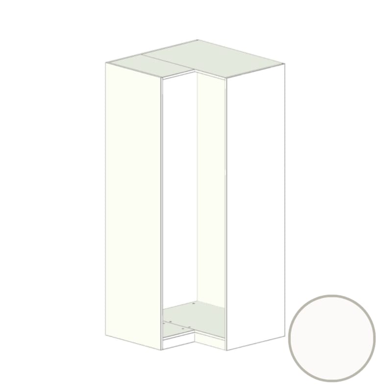 MOKI ESPACE meuble blanc d'angle 2200 x 900 x 900 x 570 mm composé de 2 colis a & b