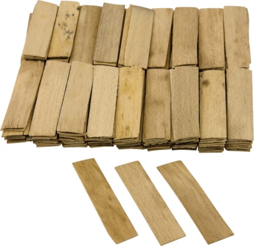 Cales Bois Naturel - 1 mm (100pc)