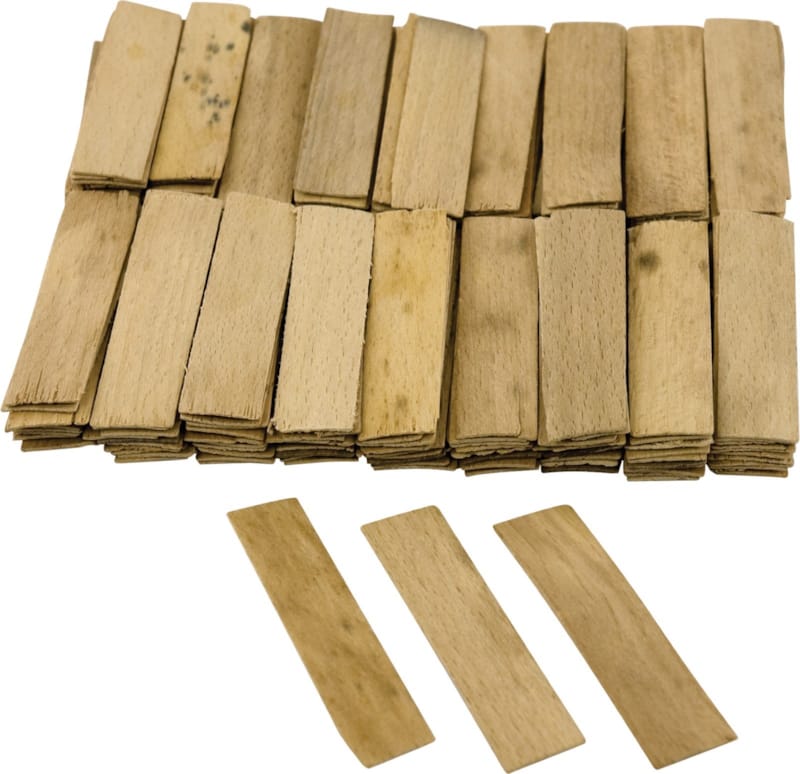 Cales Bois Naturel - 1 mm (100pc)