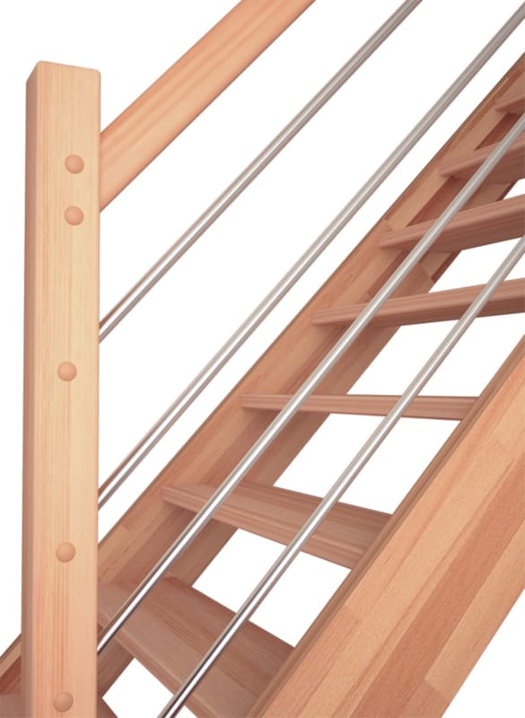 Nevada hêtre - Escalier 1/4 tournant gauche