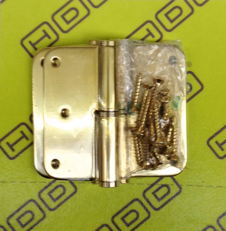 Paumelle - Laiton titane 80x80 - Droite