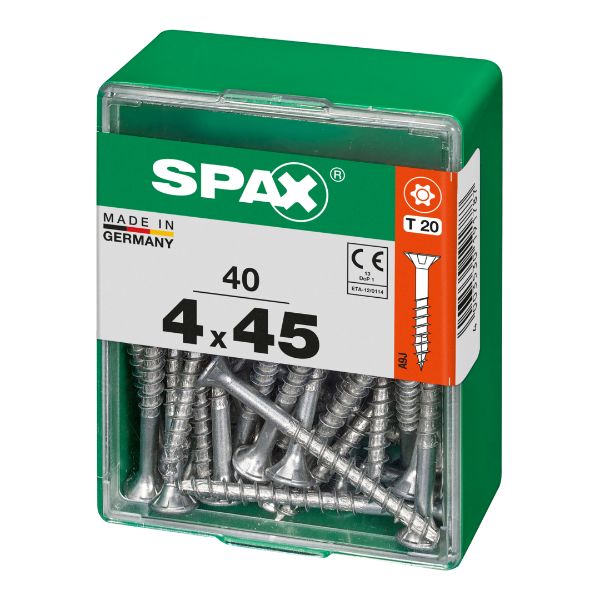 SPAX vis T-STAR+ WIROX - 4x45 M (boite 40 pces)