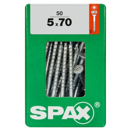 SPAX vis T-STAR+ WIROX - 5x70 L (boite 50 pces)