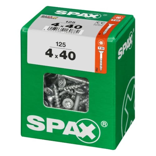 SPAX vis T-STAR+ WIROX - 4x40 L (boite 125 pces)
