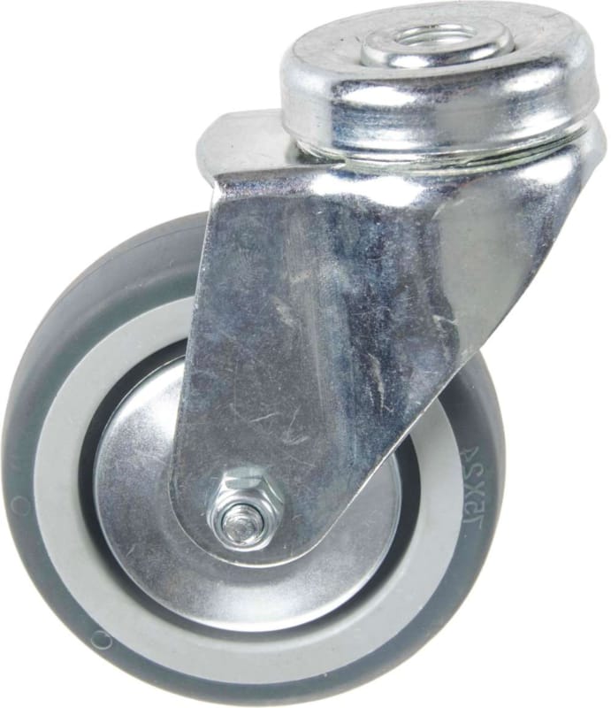 Roulette en Thermoplastique Rubber 75 mm à Œil