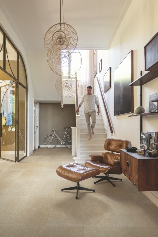 Parquet stratifié Quick-Step Muse - Pierre calcaire 5486 - 8 x 396 x 1200 mm