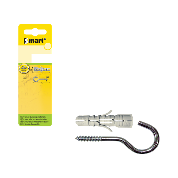 Cheville SMART nylon + crochet "C" znz - 10 x 50 (2 pces)