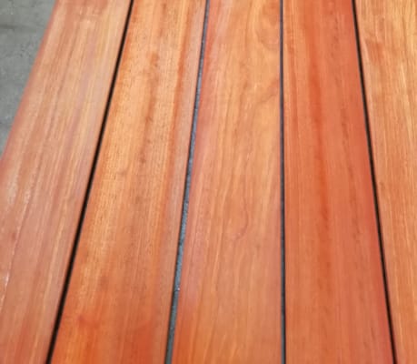 Planche de terrasse padouk - B-fix - 21 x 140 x 2750 mm
