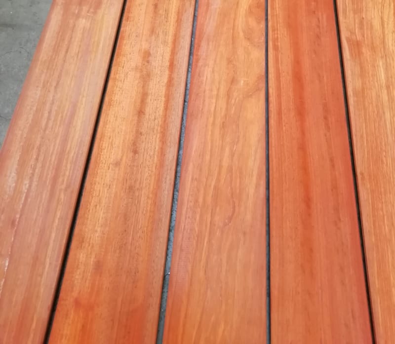 Planche de terrasse padouk - B-fix - 21 x 140 x 2750 mm